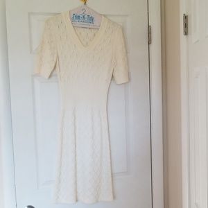 Calvin Klein cream colored knit dress